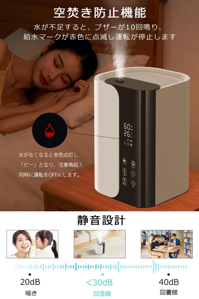 Большой 6L стерилизация нагревательный тип влажность настольный ультразвуковой гибридный тип ароматизатор впрыск воды от непрерывной работы для 42 воздуха высокий