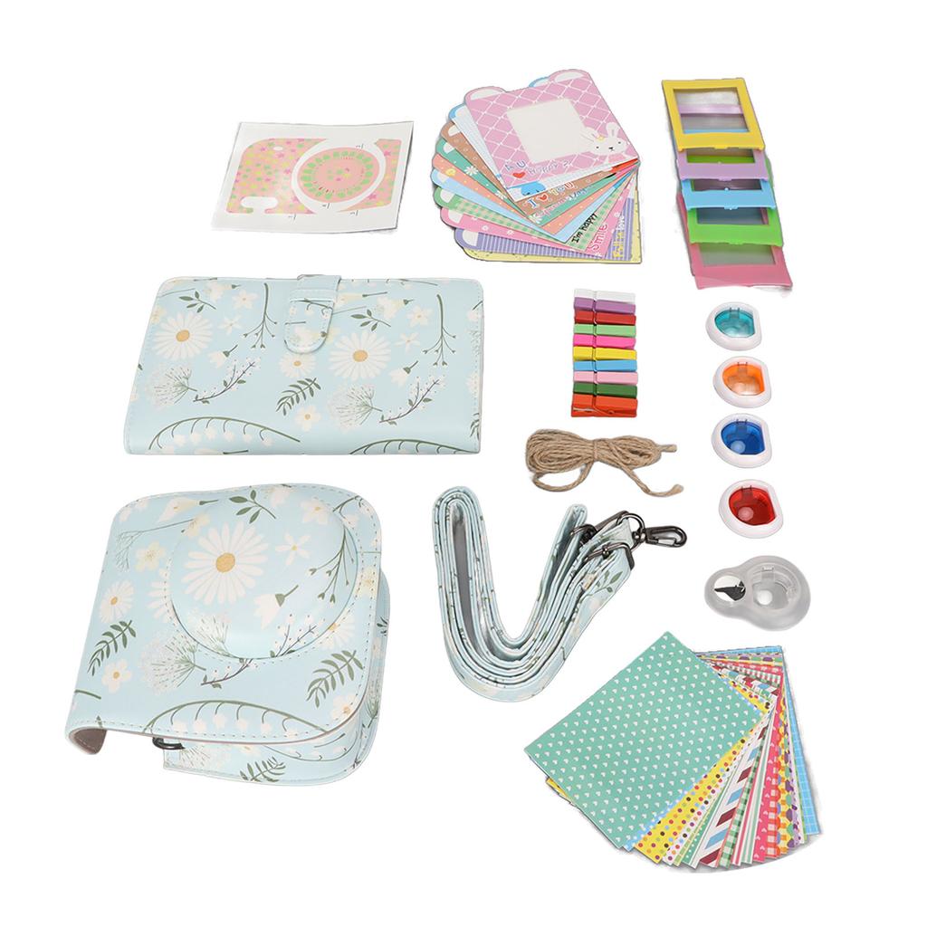 For Fujifilm Mini 11 Instant Camera Accessories Includes Camera Case Border Sticker Photo Frame and More Daisy Color