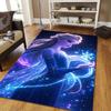 1pc Elsa Pattern Area Rug Soft Flannel Floor Mat for Living Room,Office,Bedroom and Carpet,Sofa Coffee Table Floor Mat