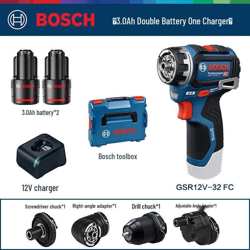 Bosch GSR12V-32FC Cordless Brushless Drill/Screwdriver CN plug (adapter included)