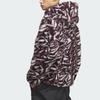 Adidas Originals Reversible Allover Print Fleece Zip-Up Hooded Jacket Unisex Jackets Dark-Purple Mysterious-Oxidized-Red JD6368