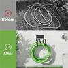 Black Garden Hose Hook Wall Mount Hose Holder With Slots For Hose Extension Cords