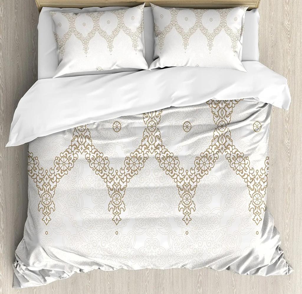 Moroccan Tiles Colorful Arabesque 3pcs Bedding Set For Bedroom Double Bed Home Textile Duvet Cover Quilt Cover Pillowcase