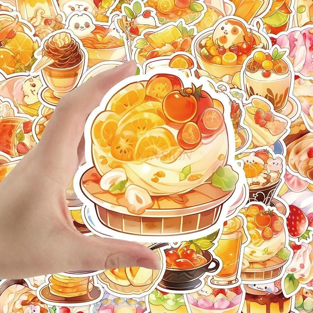 1set Food desserts Dim sum food series stickers cute mobile phone case decoration diy waterproof stickers