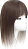 Human Hair Wig with Partial Natural Thin Chestnut 100% Bangs, Wig, Bangs, Sideburns, Wig, Brown, 30cm, Women's