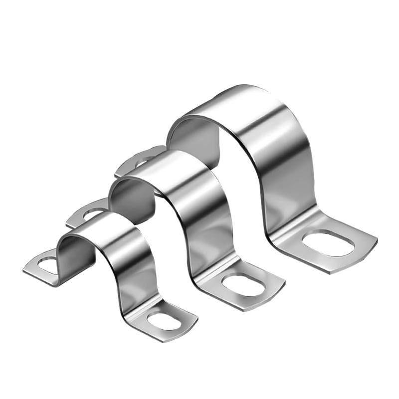 304 Stainless Steel U-Shaped Pipe Clamp for Horse Riding, Water Pipes, and Saddle Clips.