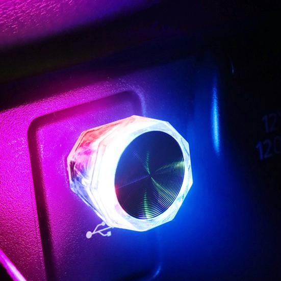 Автомобильный рассеянный свет USB-интерфейс Plug And Play Создать атмосферу Универсальный автомобильный миниатюрный светодиодный ночник Аксессуары для интерьера