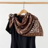 90cm Women Head Scarf Printed Silk Scarves Fashion Female Shawl Wrap  Summer Accessories