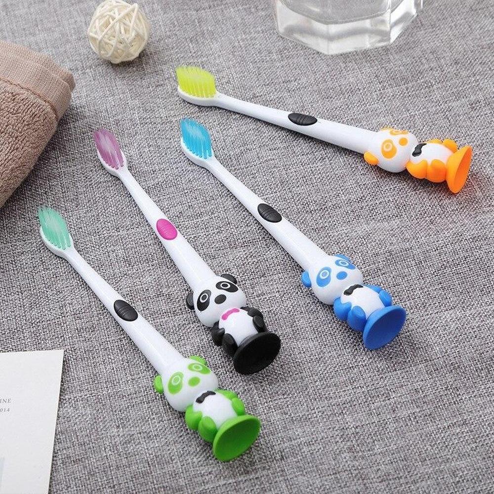 1 Pcs Children Cartoon Panda Soft Bristle Toothbrush Baby Tooth Brush Kids Training Teeth Brush Care for 3-12 Years Old