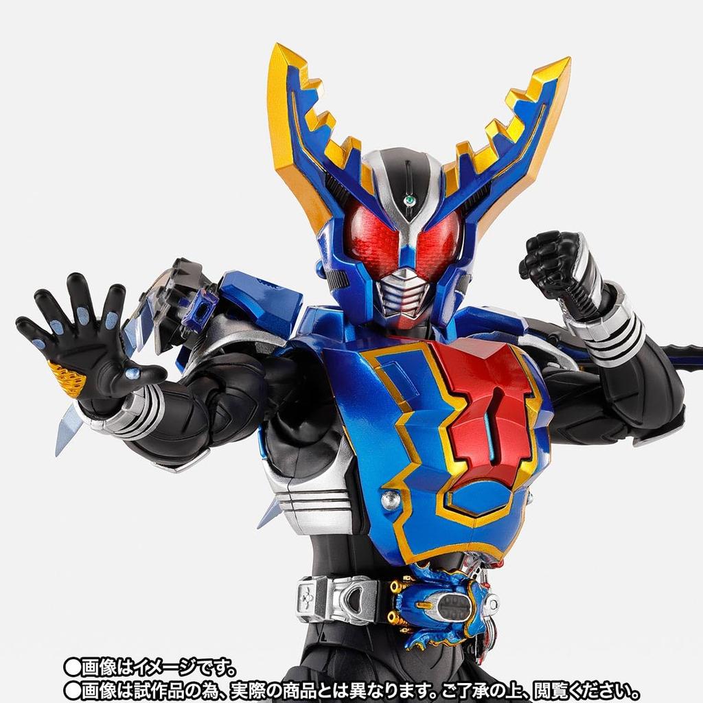 S.H.Figuarts (True Bone Carving Method) Kamen Rider Gatack Hyper Form, approximately 150mm tall, made of PVC and ABS, pre-painted figure.