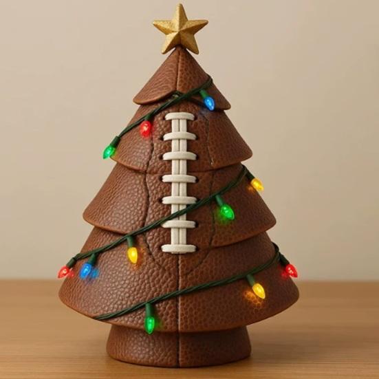 Шар Новогодняя елочная игрушка Забавный футбольный рождественский декор Елка с золотой звездой на макушке для праздничного декора