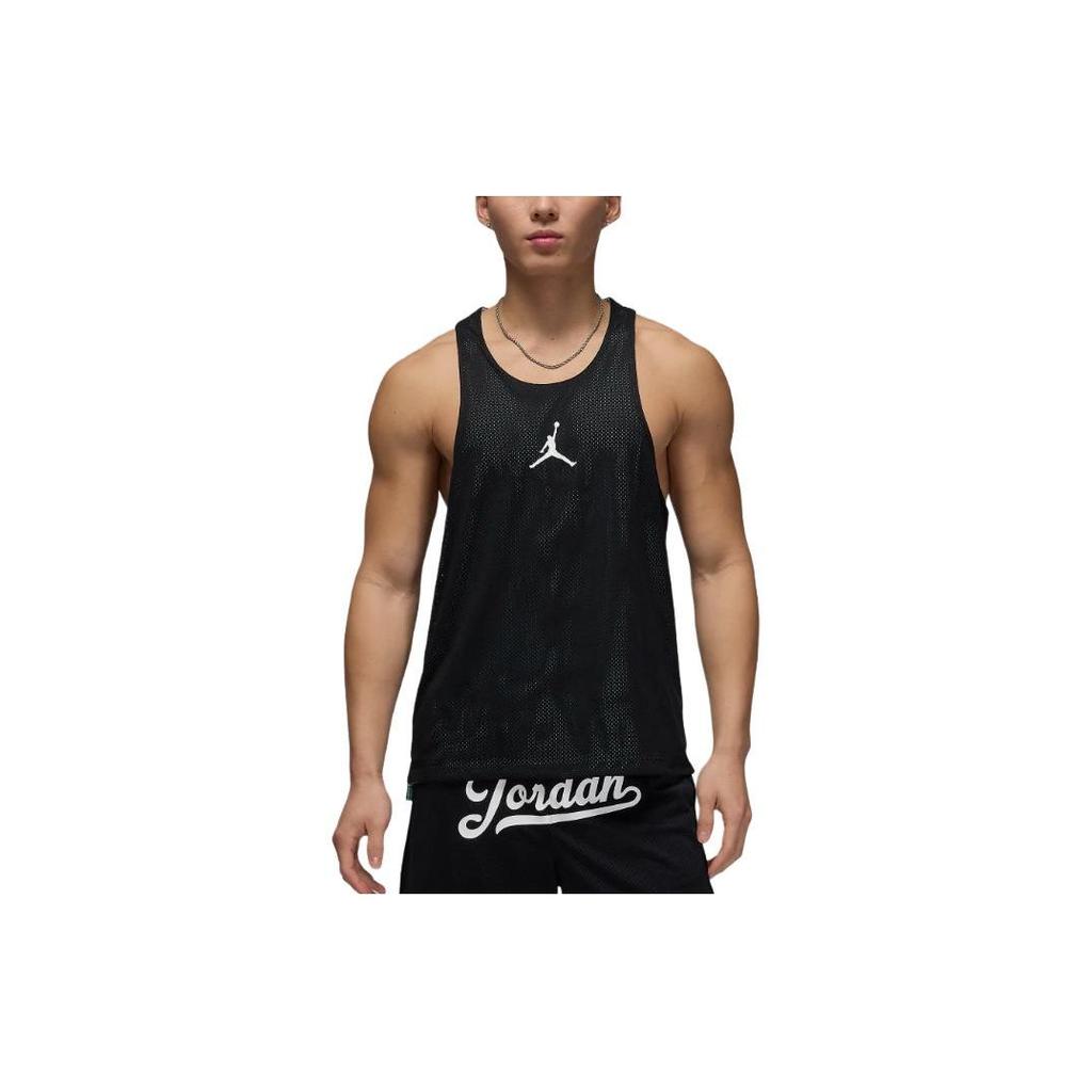 Jordan Flight MVP Round Neck Fitted Pullover Double-Sided Mesh Sports Sleeveless Vest Men Vests Black FN4666-010
