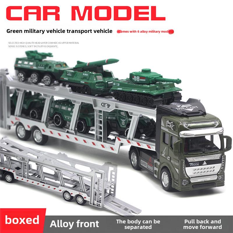Трансграничный сплав большой инженерный транспортный грузовик тягач модель игрушка для мальчиков с английской упаковкой