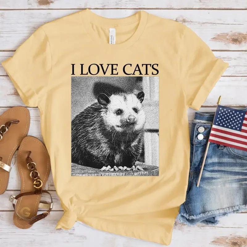 Opossum Women Tee Shirt Lady Print 90s Clothes Female T Women Top Short Sleeve Fashion Tshirt Summer Opossum Graphic Tshirts
