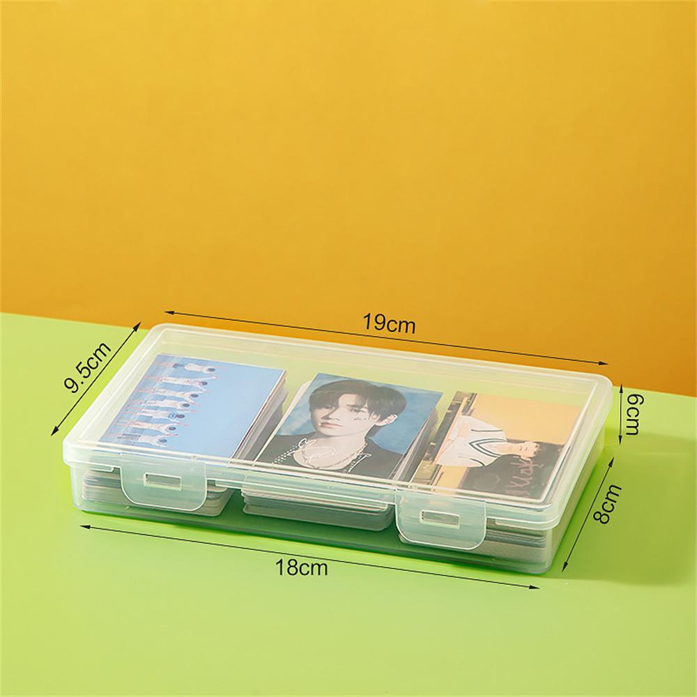 Photo Storage Box Rectangular Desktop Box Card Organizer Plastic Transparent Case For Photography Enthusiasts Desktop Postcard