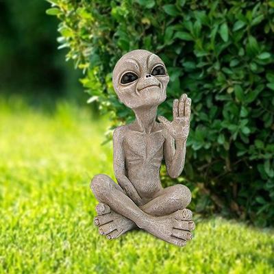 Марсиане смоляная фигурка инопланетянина садовые скульптуры инопланетянин смоляная статуэтка украшение для домашнего офиса настольное украшение для сада украшение