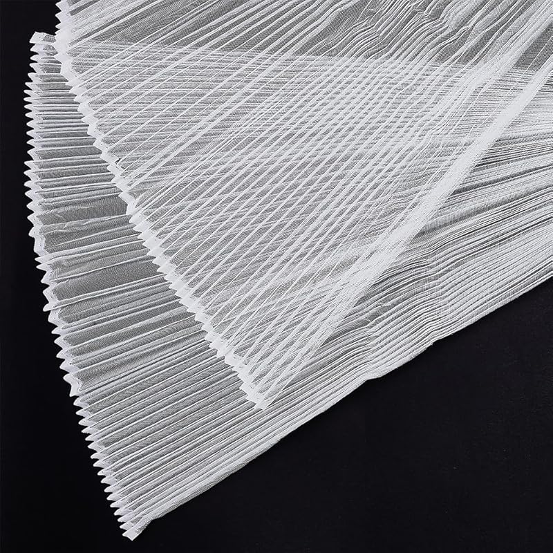 WADORN 1 ярд кружевных оборок, 57,1" шириной, плиссированная кружевная ткань, отделка, органза, шифон, тюль, кайма, органза, оборки, аппликация, отделка, шитье, рукоделие