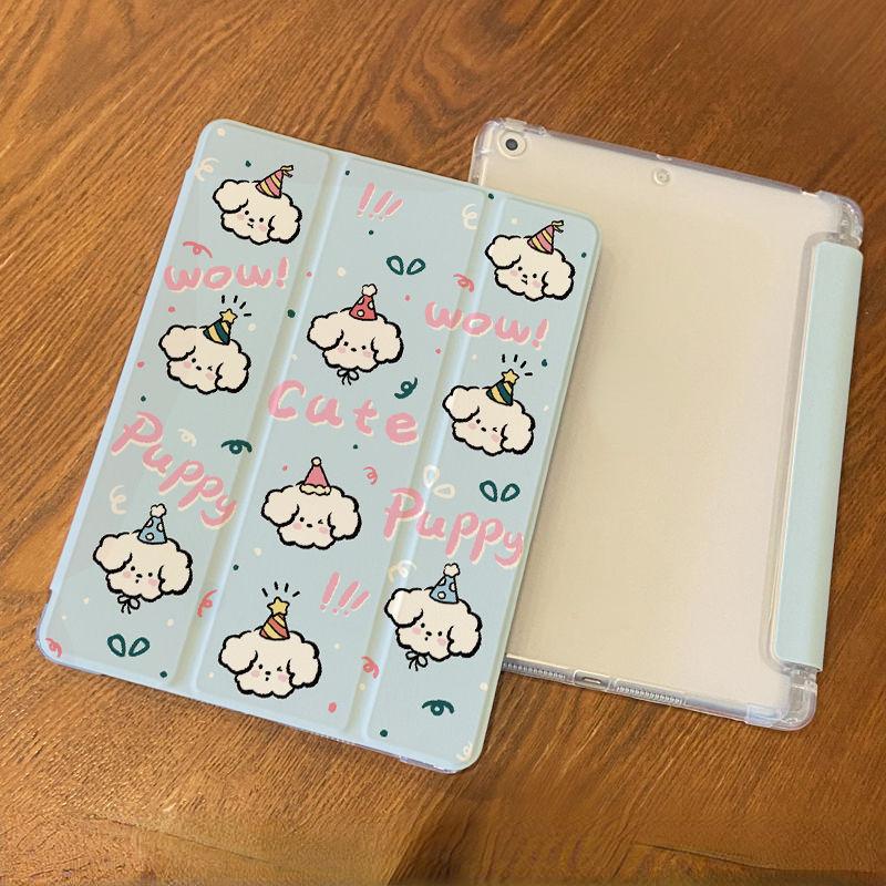 Для iPad Air6 чехол с милым дизайном головы медведя iPad смарт-защитный чехол из ТПУ для iPad 2022 10th 10,9 Air6 11 13 дюймов Pro2017/Air3 10,5 с держателем для карандашей