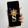 Задняя крышка для Huawei P30 ELE-L29 P 30 Pro VOG-L29 Чехол для телефона с короной и начальной буквой Жидкий мягкий силикон Защитный чехол для объектива
