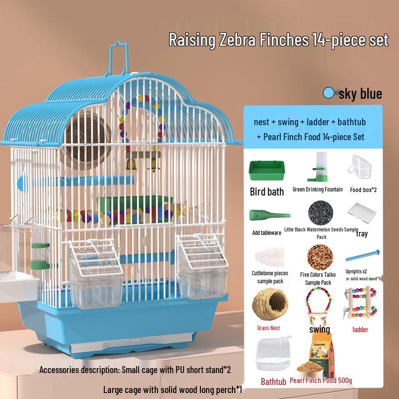 Новая Экологическая Птичья Вилла: Маленькая клетка для попугаев, например, для кореллы, ожерелового попугайчика, волнистого попугайчика, жемчужного