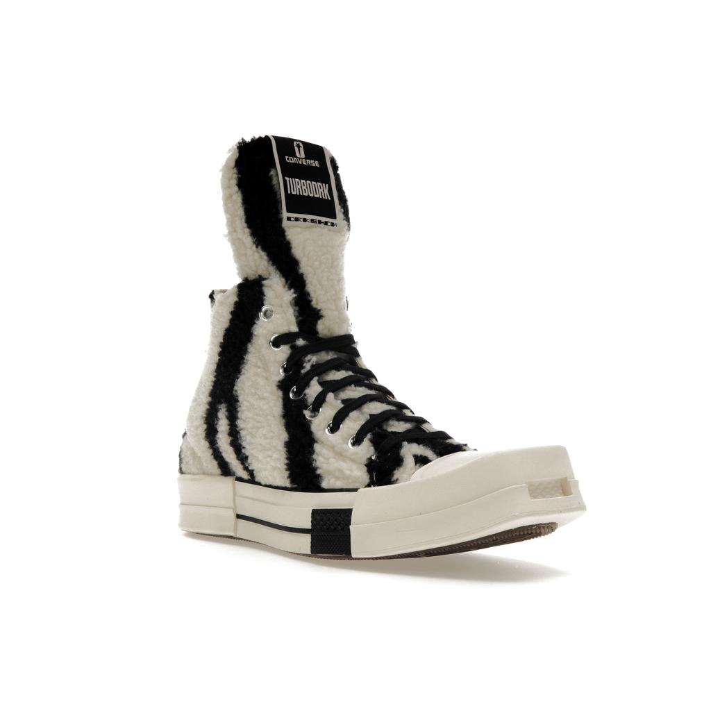 Rick Owens x Converse DRKSHDW TURBODRK Chuck 70 High Зебра Унисекс Кроссовки Белый Лилейно-белый Черный A03943C