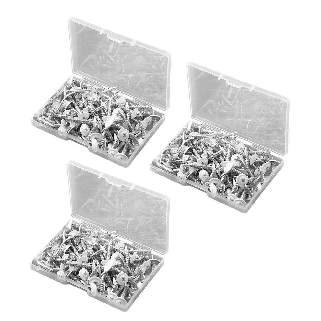 120Pieces Multipurpose White Trusses Head Screws Tapping for Quick Easy Installation Designs On Wall and Cabinet