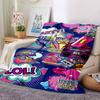 Pop Art Party Vibes Flannel Blanket Super Soft Warm Cozy Blanket For Sofa Bed Office Travel Allseason Home Decor Gift