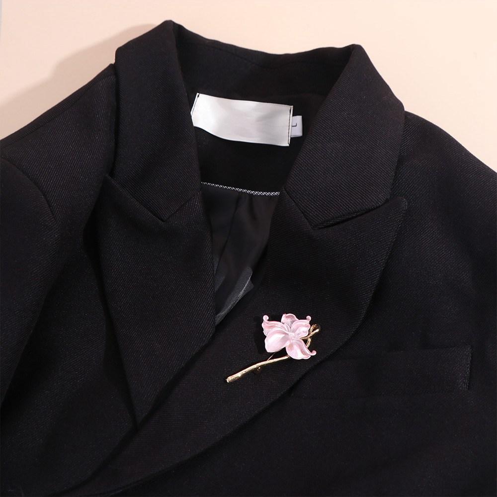 Zinc Zinc Alloy Shiny Flower Brooch Three-dimensional Fashion Jewelry Cute Oil Dripping Brooch Birthday Gift