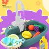 Игровой кран-аксессуар для раковины, игрушка-замена, с электрической циркуляцией воды, герметичная, для детей на кухню, безопасная для посудомоечной машины, ролевая игра