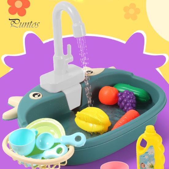 Игровой кран-аксессуар для раковины, игрушка-замена, с электрической циркуляцией воды, герметичная, для детей на кухню, безопасная для посудомоечной машины, ролевая игра