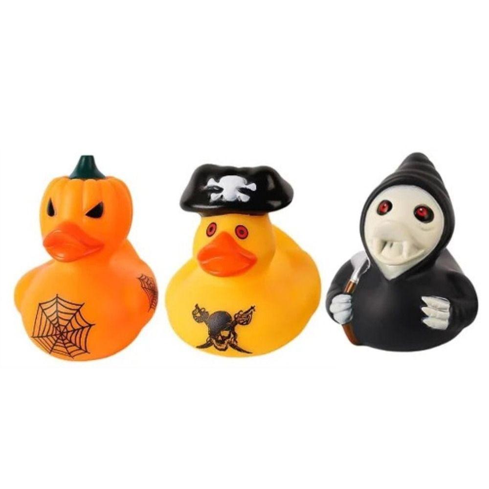Мультяшные персонажи Серия Хэллоуин Утка Утенок Круг для плавания Резиновые уточки Игрушки Подарок для детей
