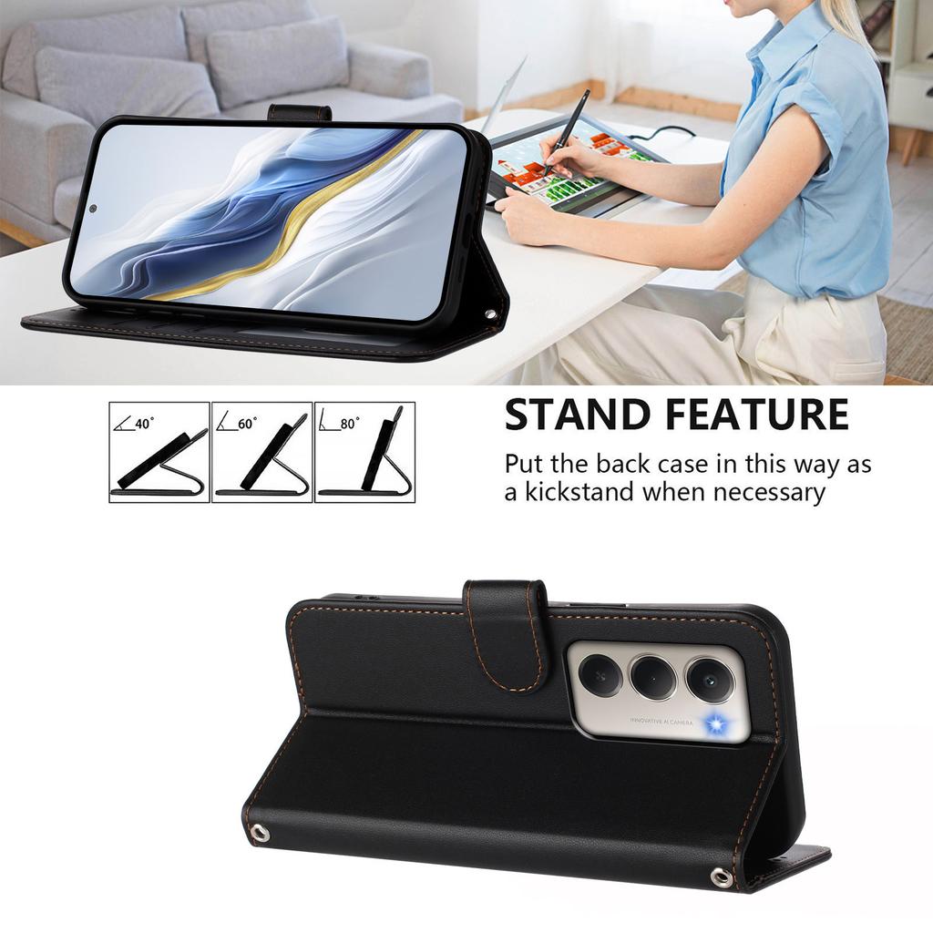 For Xiaomi Redmi 15 4G (EU) (171mm) Leather Case Wallet Stand Phone Cover with Wrist Strap