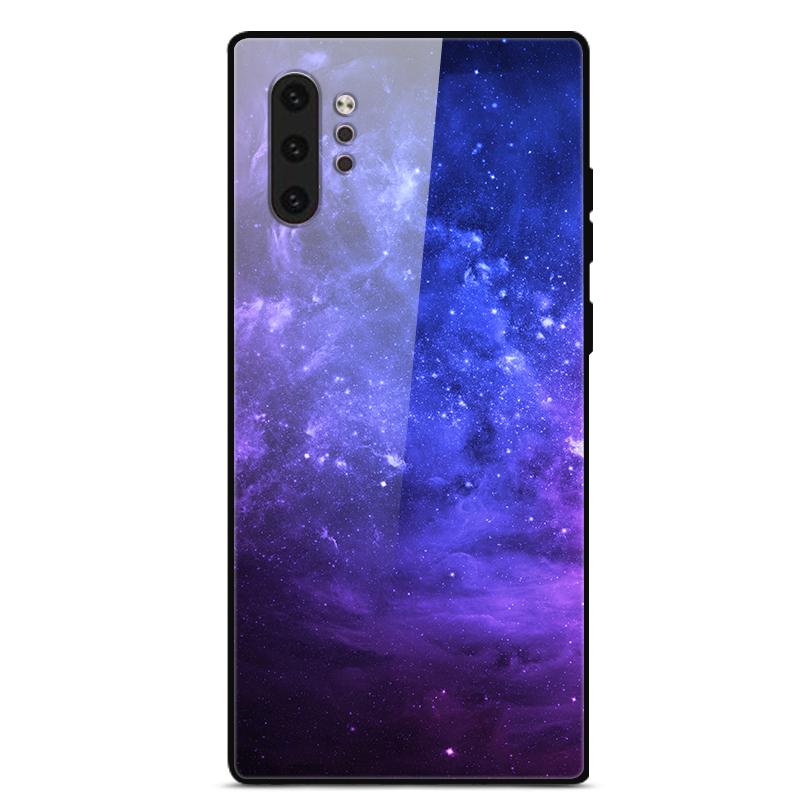 Phone Case For Samsung Galaxy Note 10 Plus Coque Tempered Glass Hard Back Cover For Samsung Note 10 Case Note10+ Funda Bumper