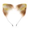 Повязка на голову с плюшевыми кошачьими ушками ручной работы для косплея - аксессуары для волос с ушками животных для костюмов и реквизита