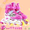 Inline Skates Adjustable Rollerblades for Kids with Illuminating Wheel Mesh Roller Skates Double Secure Lock Small