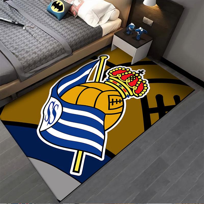 Royal Emblem Soccer Carpet suitable as a non-slip mat for the living room or bedroom sofa