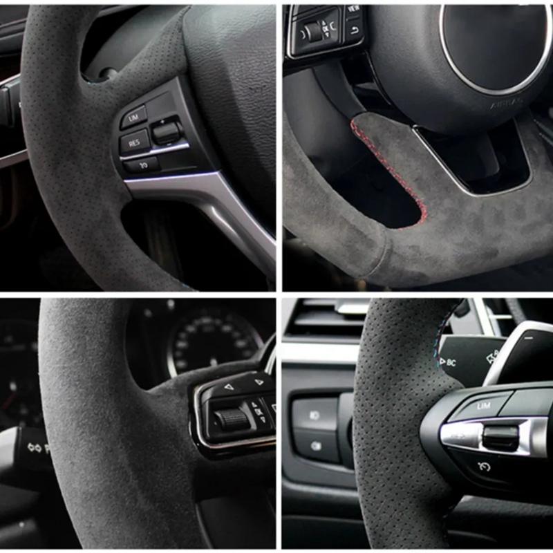 Для Fabia Skoda Octavia a5 2012 2013 Yeti 2009-2013 ize Дышащий Ручной шов Замшевая Накладка на Руль Автомобильный Аксессуар