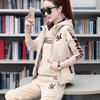 Plus Velvet Thickened Sportswear Plus Size Casual Fashion Sweater Three-piece Suit