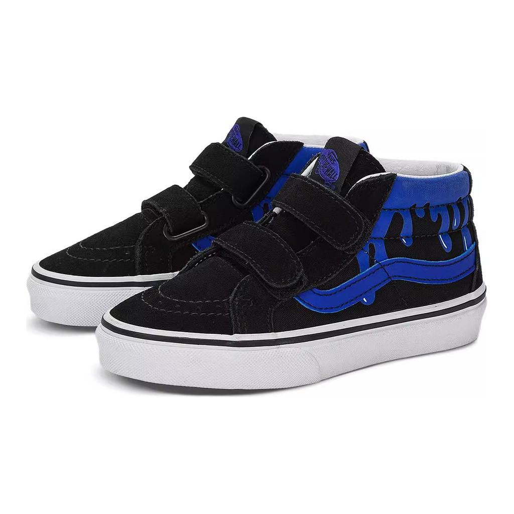 Vans Sk8 Переиздание V Полувысокие Детские Кеды для Скейтбординга Детские Кроссовки Черные Синие VN00018TY61