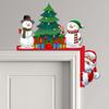 Gingerbread Man Christmas Decorative Corner Sign Wooden Christmas Sticker Door Frame Decor