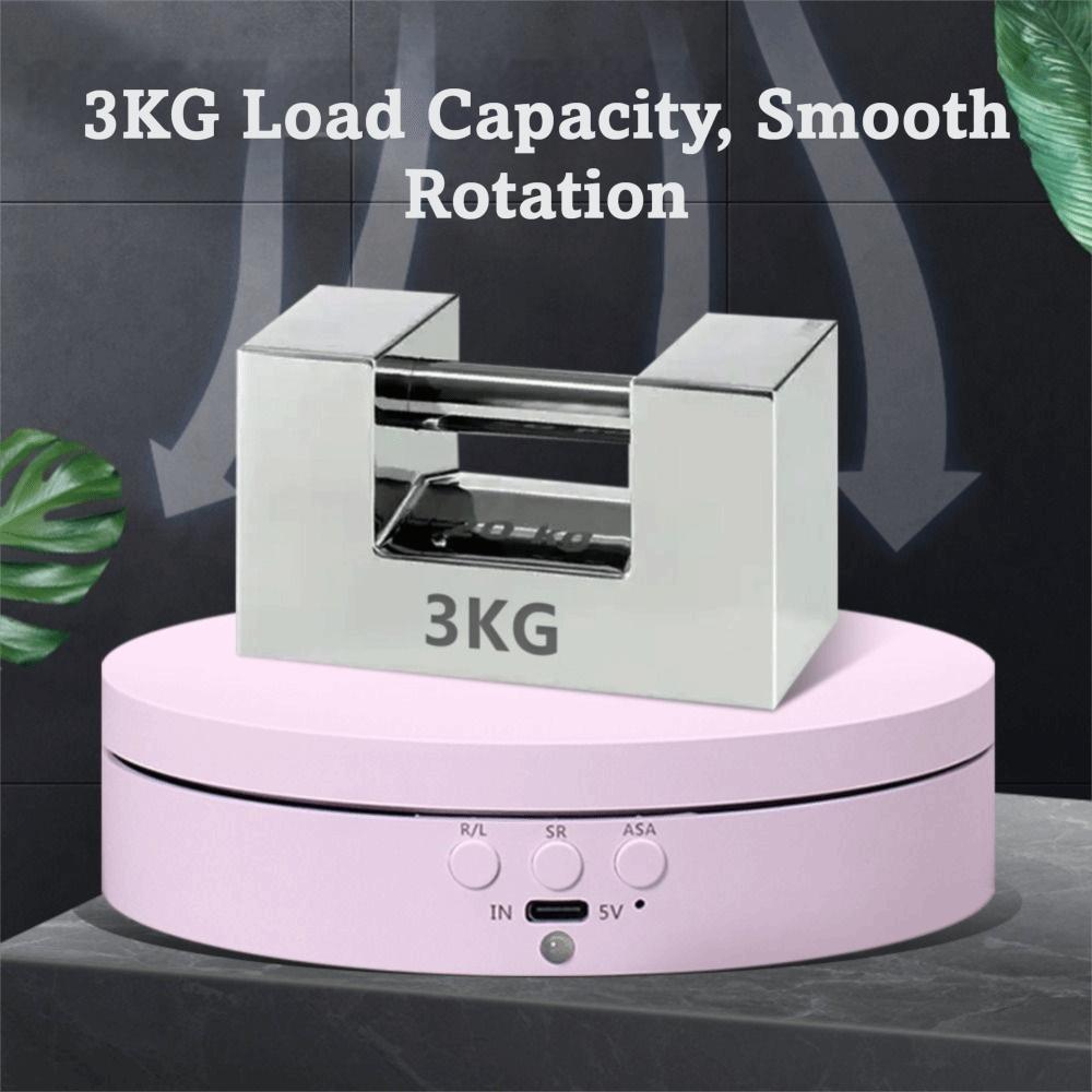 3 Speeds Electric Rotating Display Stand Motorized 360 Degree Turntable  Product Displays