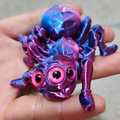 3D-печатный паук, шарнирные 3D-животные, антистрессовые игрушки-фиджеты, настольный питомец, Хэллоуинский сюрприз, подарок для домашнего офиса, декор