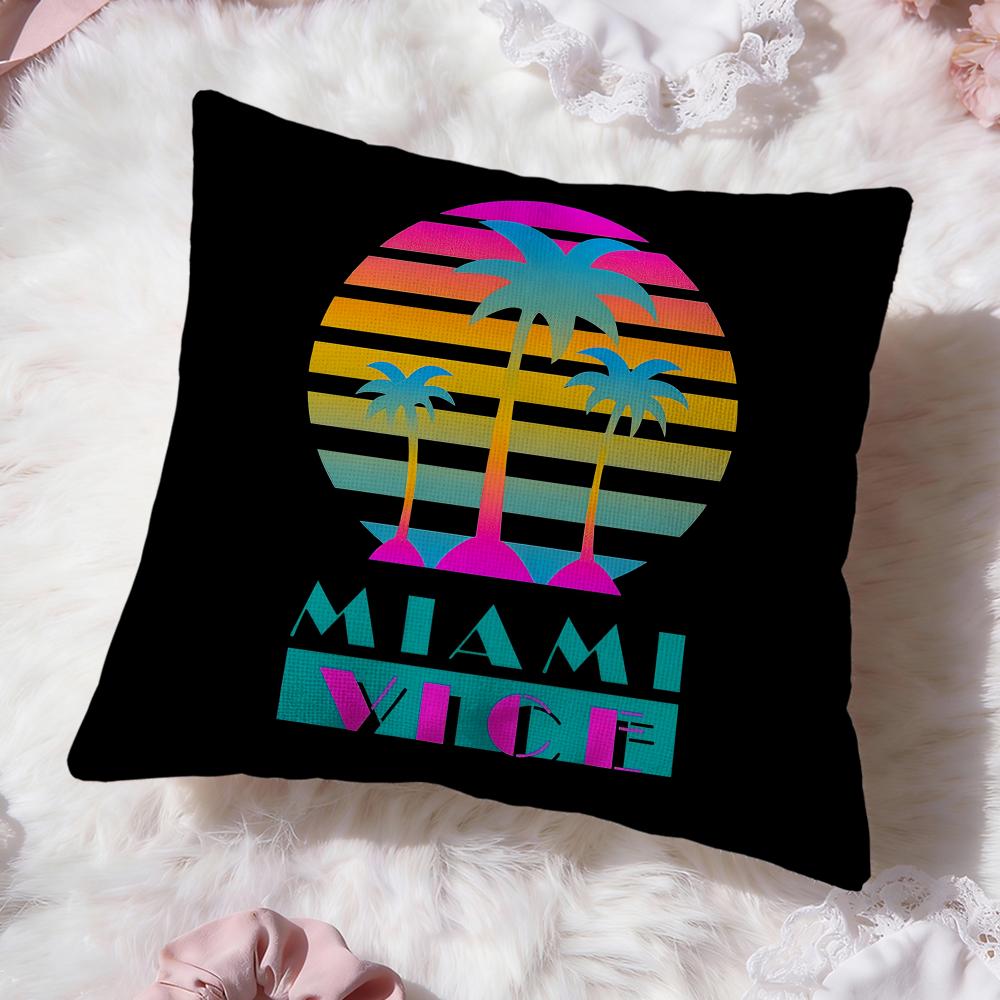 Hot MMiami Viceer Cushion Cover Soft Washable Pillow Case Multi-Scene for Couch Bed Travel Office Use