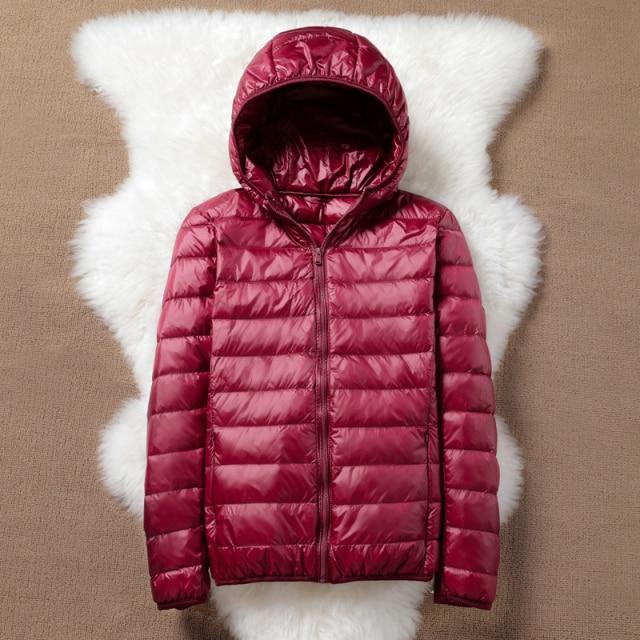 Down Jacket Women Coat Autumn Winter Jackets for Warm Quilted Parka Ladies and Light Female Ultralight Hooded