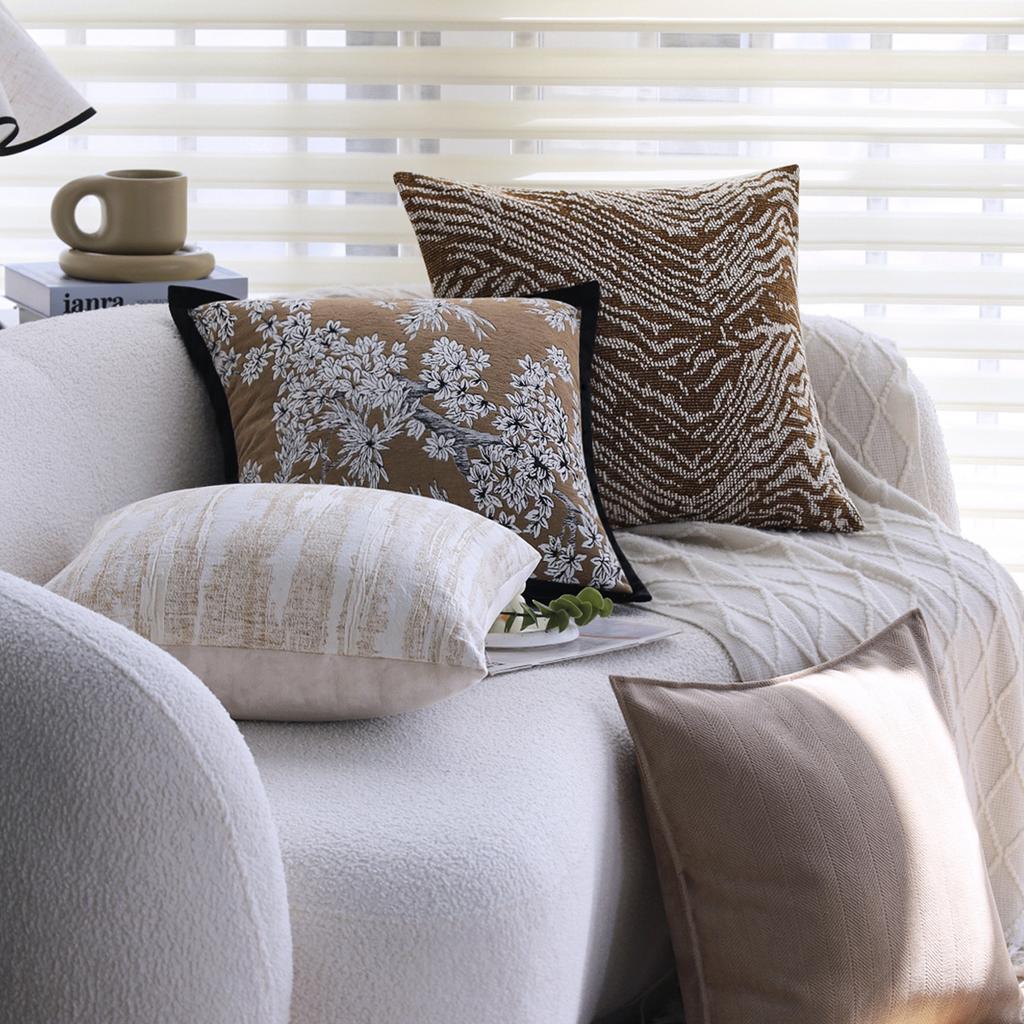 Коричневая наволочка, Легкая роскошная французская подушка, Подушка для дивана-кровати в гостиной, Подушка для эркерного окна, Подушка для поясницы