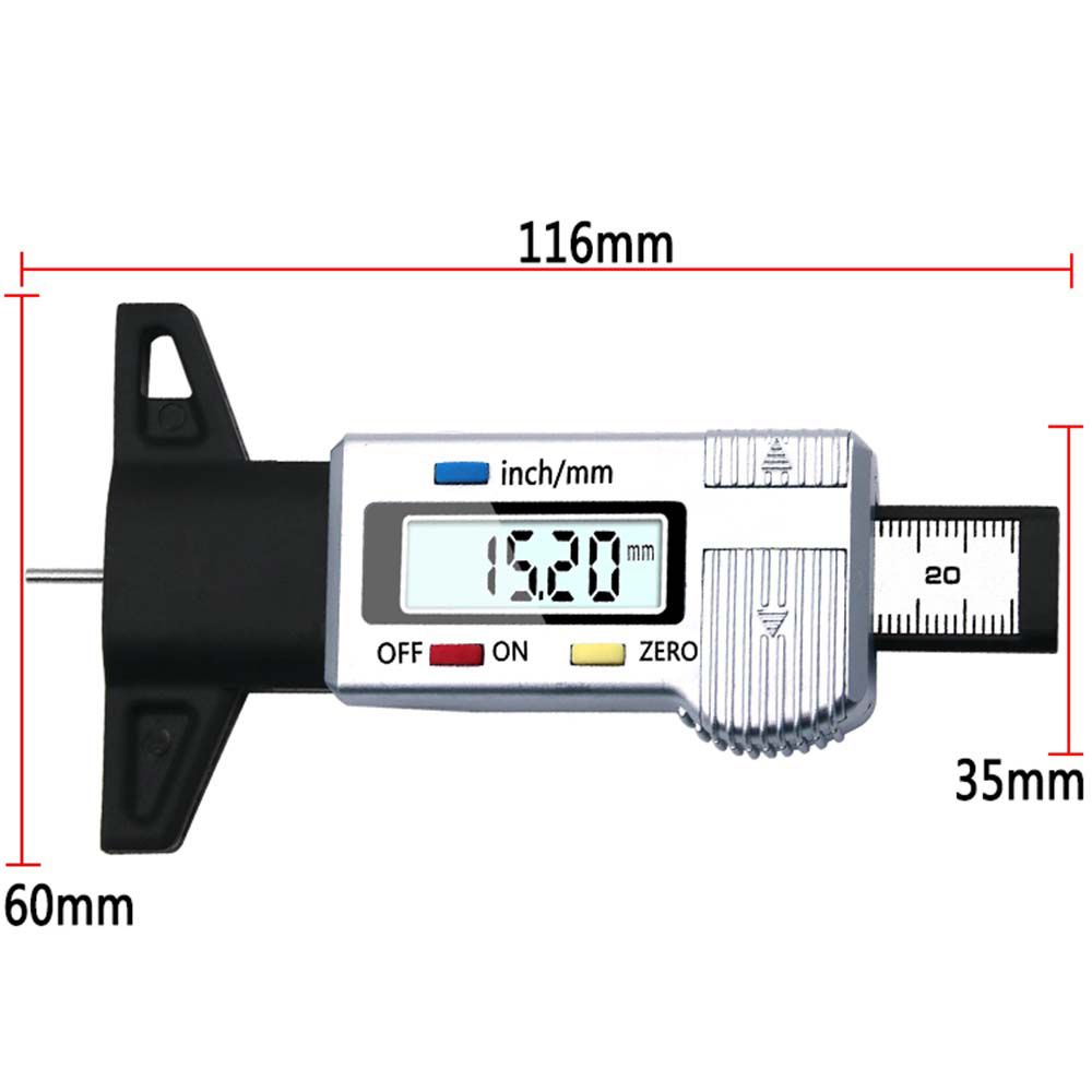 Tire Tread Gauges Digital Tire Tread Depth Gauge Thickness Gauges Depth Gauge Vernier Calipers