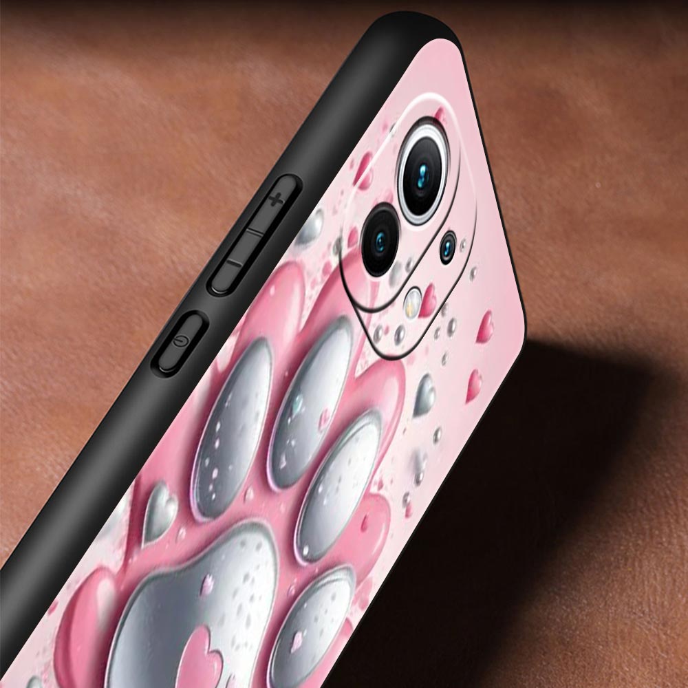 Чехол для телефона Og Paw Print Aesthetics для Xiaomi Mi 17 15 14 13 12 11 Ultra 15T 14T 13T 12T 11T Pro Lite 5G Мягкий корпус из ТПУ