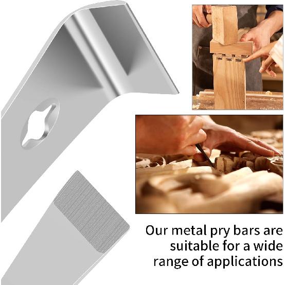 Набор из 4 монтировок и скребков со встроенным гвоздодером Набор монтировок из нержавеющей стали Плоский инструмент для снятия гвоздей Многофункциональный инструмент для снятия гвоздей Портативный инструмент для снятия гвоздей