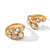 Stainless steel zircon ring, niche high-end open ring, non-fading titanium steel jewelry, cross-border hand accessories