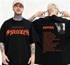 Футболка Lady Gaga Mayhem 2025 Новый Альбом Мода Мужская Летняя Ретро Харадзюку Высококачественная Одежда Хлопок Фан Футболка
